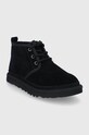 Gležnječe od brušene kože UGG Neumel 1094269.BLK crna AW22