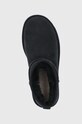 UGG śniegowce zamszowe Classic Ultra Mini czarny 1116109.BLK