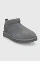 Cipele za snijeg od brušene kože UGG Classic Ultra Mini siva