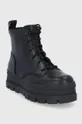 UGG leather ankle boots black