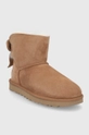 Замшеві чоботи UGG Mini Bailey Fluff Bow коричневий