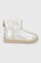 χρυσαφί UGG Δερμάτινες μπότες χιονιού Classic Mini Γυναικεία