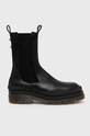 MOA Concept Ghete Chelsea de piele pana la 5 cm negru MOAC99