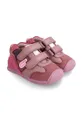 ružová Detské kožené topánky Biomecanics Dievčenský