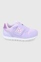 New Balance Buty dziecięce IZ373GL2 imitacja zamszu fioletowy IZ373GL2