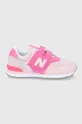 różowy New Balance Buty dziecięce PV574WM1 Dziewczęcy