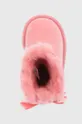 różowy UGG Śniegowce zamszowe dziecięce Bailey Bow II