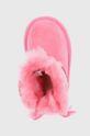 růžová Dětské semišové sněhule UGG Bailey Bow II Mini