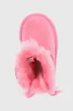 różowy UGG Śniegowce zamszowe dziecięce Bailey Bow II Mini