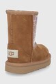 Dziewczynka UGG śniegowce zamszowe dziecięce Classic II Clear Glitter 1121014T.CHE brązowy