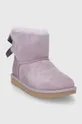 Детские замшевые сапоги UGG Mini Bailey Glitz фиолетовой