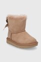 UGG Śniegowce zamszowe dziecięce Mini Bailey Bow Glitz 1123617T.CHE brązowy AW21