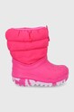 Crocs Śniegowce dziecięce syntetyczny różowy PUFF.BOOT.KIDS.207275.G