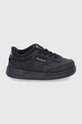Reebok Classic încălțăminte din piele pentru copii Club C FZ2096 textil negru FZ2096