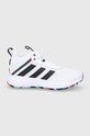 adidas Buty dziecięce H01556 imitacja skóry licowej biały H01556
