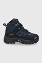 Παιδικές μπότες χιονιού CMP KIDS MOON MID WP TREKKING SHOES δέρμα σαμουά σκούρο μπλε 31Q4794.N950
