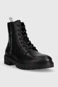 Kožené členkové topánky Calvin Klein Jeans COMBAT MID LACEUP BO YM0YM00262 čierna AW23