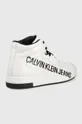 Δερμάτινα αθλητικά παπούτσια Calvin Klein Jeans λευκό