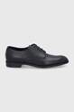 Kožené polobotky Emporio Armani elegantní černá X4C587.XF312.NERO.NERO