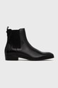 Кожаные полусапоги Karl Lagerfeld кожа чёрный KL12250.Black.Lthr
