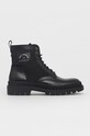 Παπούτσια Karl LagerfeldOUTLAND λείο δέρμα μαύρο KL11250.Black.Lthr