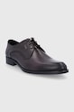 Kožené polobotky Karl Lagerfeld KL12270.Dark.Brown hnědá AW21