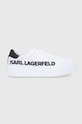 Δερμάτινα παπούτσια Karl LagerfeldMAXI KUP λευκό KL52225.010