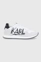 bílá Kožené boty Karl Lagerfeld Pánský