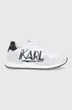 biały Karl Lagerfeld Buty skórzane KL52916.White.Lthr Męski