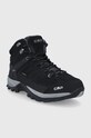 Topánky CMP rigel mid trekking shoe wp 3Q12947.73UC čierna SS22