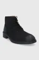 Kožené topánky Superdry čierna