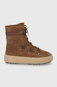 Moon Boot Śniegowce zamszowe MB Mtrack Lace Suede skóra zamszowa brązowy 24400100.MB.MTRACK.LACE