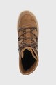 Semišové sněhule Moon Boot MB Mtrack Lace Suede hnědá 24400100.MB.MTRACK.LACE