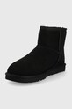 Încălțăminte UGG cizme de zăpadă din piele întoarsă Classic Mini 1002072.BLK negru