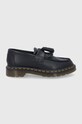 Dr. Martens Mokasyny skórzane Adrian Yellow Stitch skóra licowa czarny DM22209001