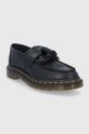 Kožené mokasíny Dr. Martens Adrian Yellow Stitch DM22209001 čierna AW22