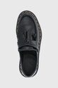 Dr. Martens Mokasyny skórzane Adrian Yellow Stitch czarny DM22209001