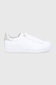 EA7 Emporio Armani Buty skórzane X8X001.XCC51.R579 płaska biały X8X001.XCC51.R579