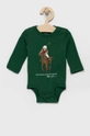 zielony Polo Ralph Lauren Body niemowlęce 320855354002 Chłopięcy