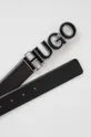 Kožený opasok Hugo čierna