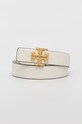 Δερμάτινη ζώνη Tory Burch μπεζ 58284.121