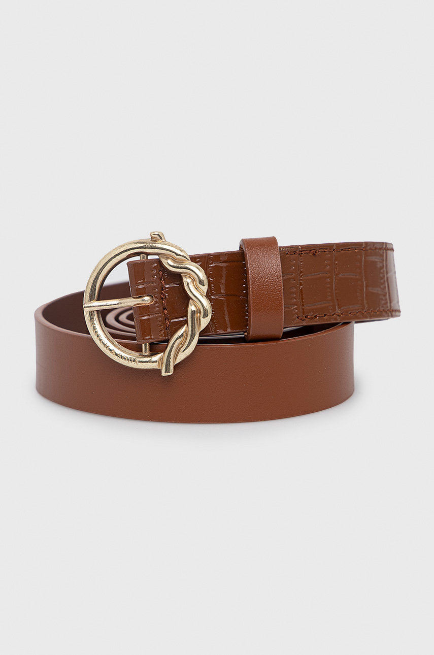 złoty brąz Scotch & Soda Pasek skórzany Damski