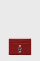czerwony Polo Ralph Lauren Etui na karty skórzane 427849314001 Damski