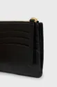 Kožená peňaženka Tory Burch čierna