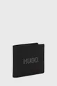 Δερμάτινο πορτοφόλι Hugo μαύρο
