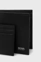 Δερμάτινο πορτοφόλι και θήκη καρτών Boss μαύρο