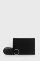 črna Emporio Armani usnjena denarnica + obsesek za ključe Moški