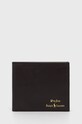 Kožená peňaženka Polo Ralph Lauren usňová koža hnedá 405803865001