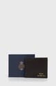 Kožená peňaženka Polo Ralph Lauren hnedá 405803865001