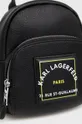 Kožený ruksak Karl Lagerfeld čierna